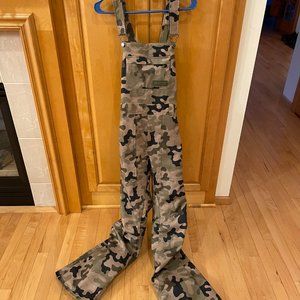Burton Womens Avalon Bib Snow Pants Olive Terra Camo Size M